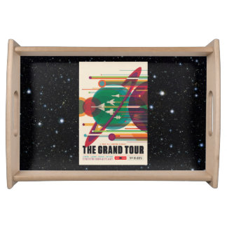 Solar System Grand Tour for space tourism Serving Tray