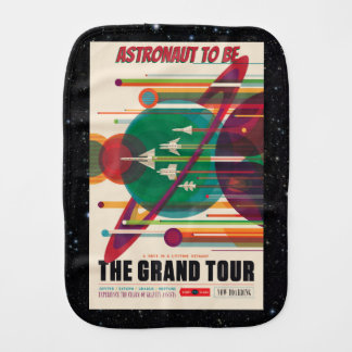Solar System Grand Tour - Future Astronaut Baby Burp Cloth