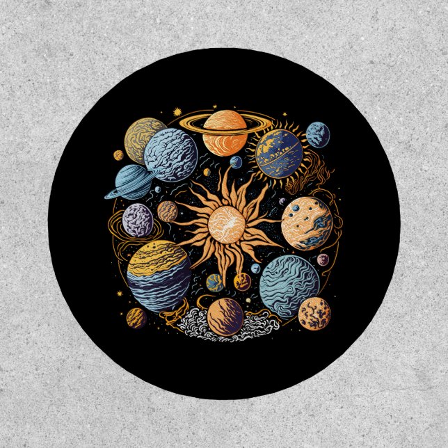 Solar System Graphic Design Patch (Front)