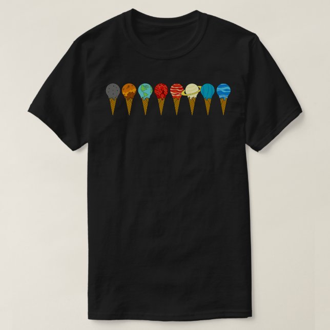 Solar System Ice Cream Planets Sweatshirt T-Shirt (Design Front)