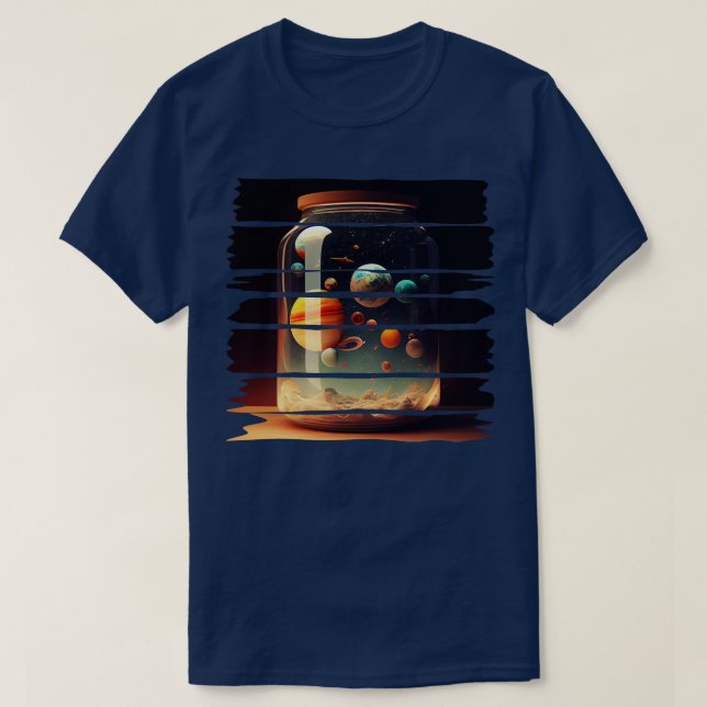Solar System inside a Jar T-Shirt (Design Front)