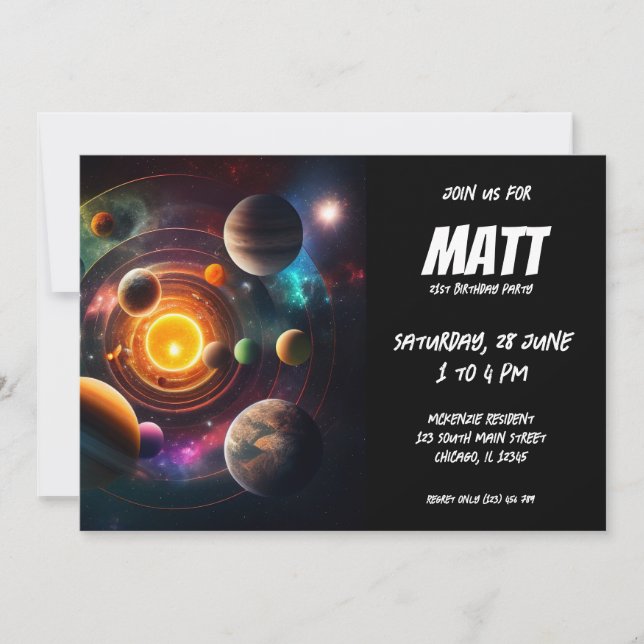 Solar System Invitation (Front)