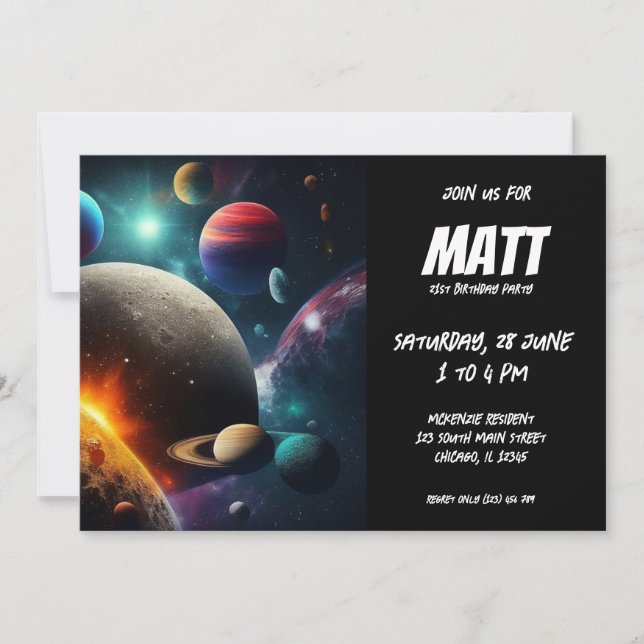 Solar System Invitation (Front)