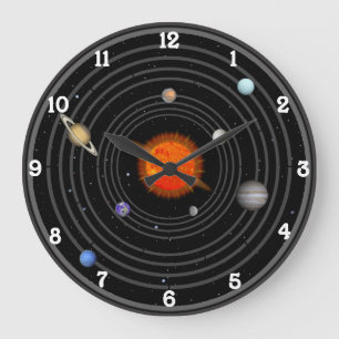 Solar System Large Clock