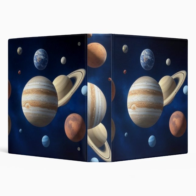 Solar System Montage 3 Ring Binder (Background)