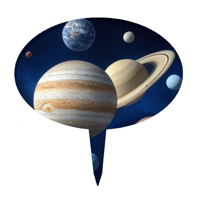 Solar System Montage Cake Topper (Front)