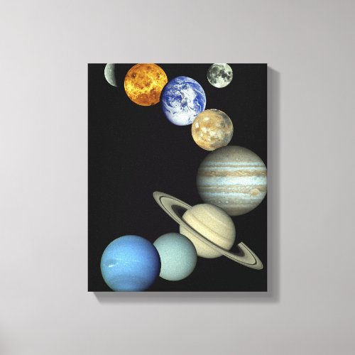 Solar System Montage Canvas Print