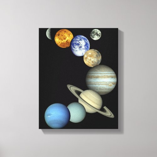 Solar System Montage Canvas Print