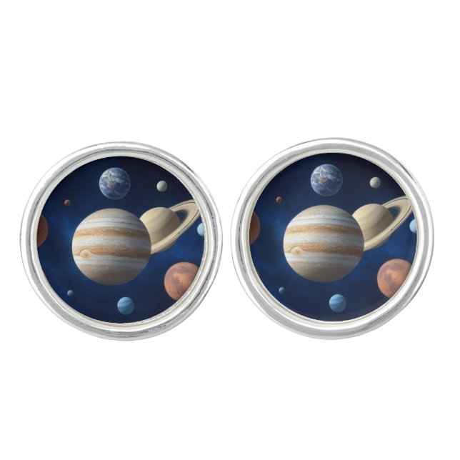 Solar System Montage Cufflinks (Front)