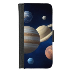 Solar System Montage iPhone 8/7 Wallet Case