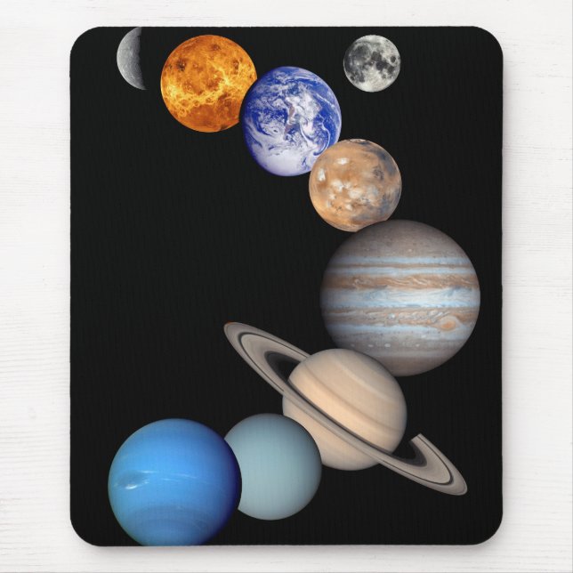 Solar System Montage JPL Planet Photos Mouse Pad (Front)