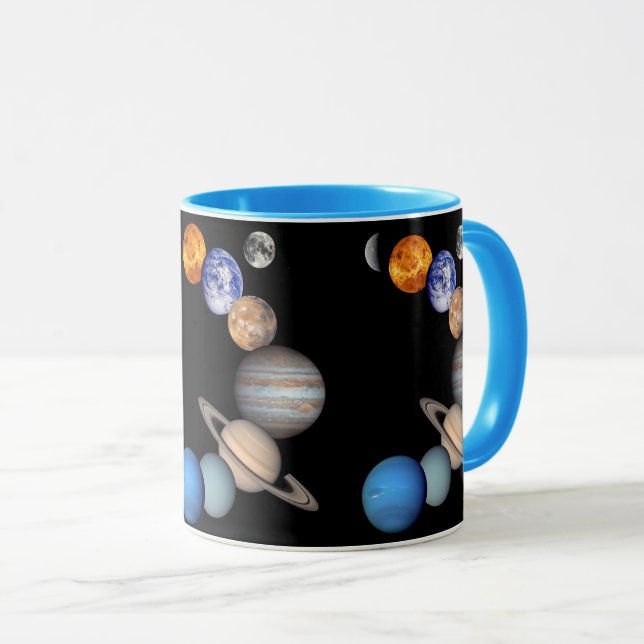 Solar System Montage JPL Planet Photos Mug (Front Right)