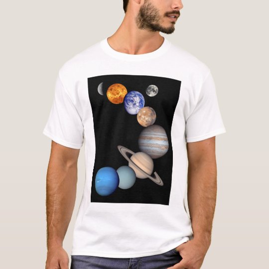 Solar System Montage JPL Planet Photos T-Shirt