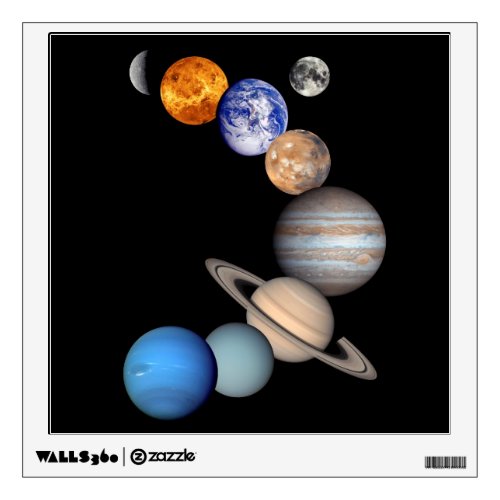 Solar System Montage JPL Planet Photos Wall Sticker