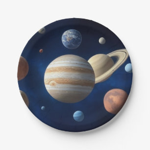 Solar System Montage Paper Plates