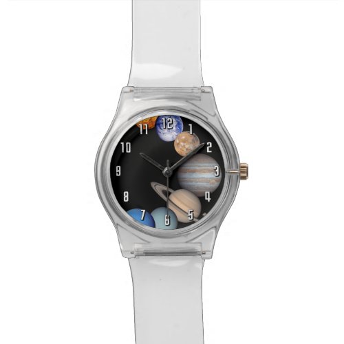 Solar System Montage Planetary Images Wristwatch