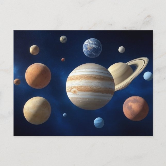 Solar System Montage Postcard (Front)