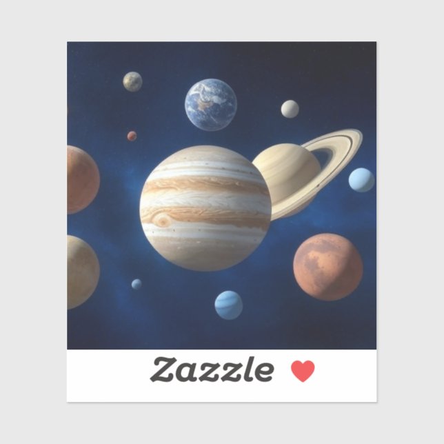 Solar System Montage Sticker (Sheet)