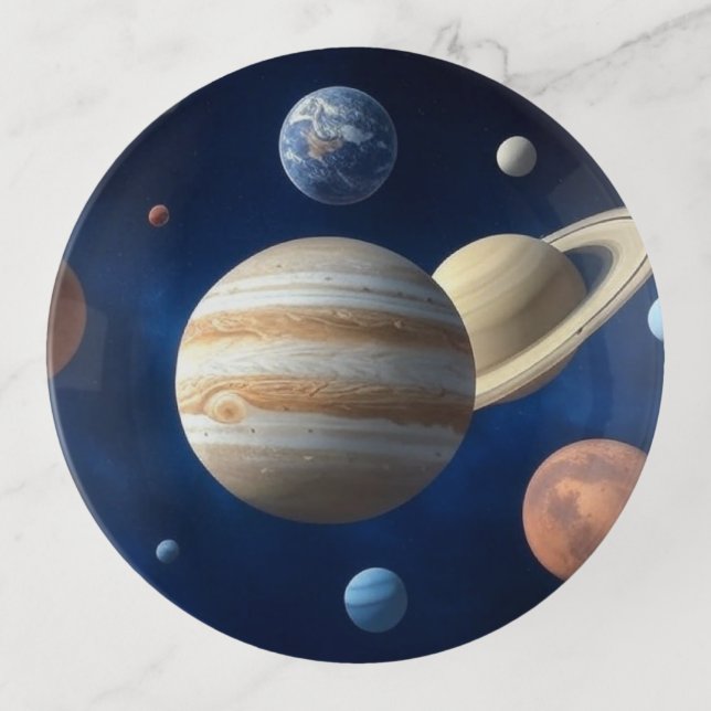 Solar System Montage Trinket Tray (Front)