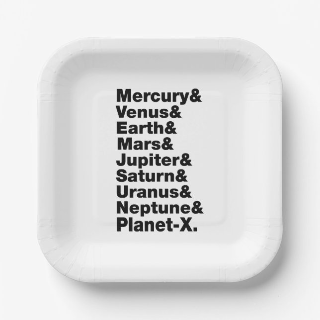 Solar System Paper Plates (Front)