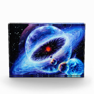 Solar system paper weight photo block