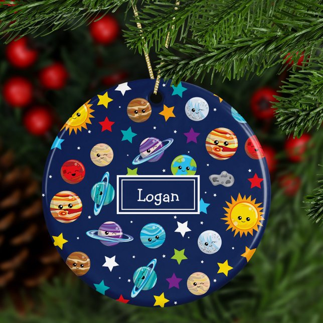 Solar System Pattern for Kids Ceramic Ornament (Creator Uploaded)