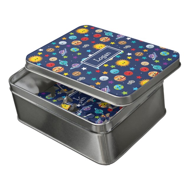 Solar System Pattern for Kids Jigsaw Puzzle (Lid Open)