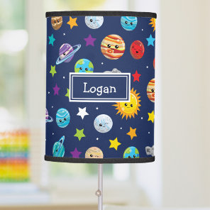 Solar System Pattern for Kids Table Lamp