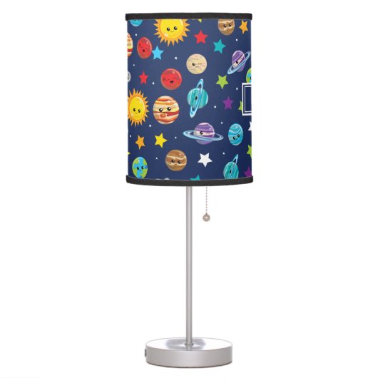 Solar System Pattern for Kids Table Lamp (Left)