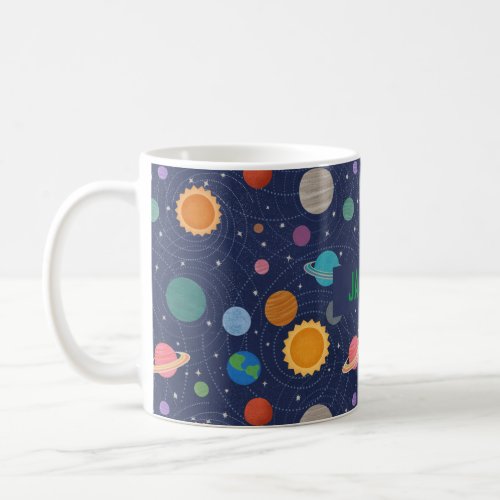 Solar System Personalized Coffee Mug