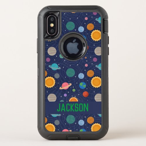 Solar System Personalized OtterBox Defender iPhone X Case