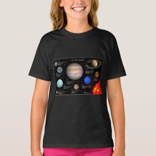 Solar System Planet Infographic Hi_Res Photo Girl T_Shirt