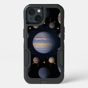 Solar System Planets Arranged in Space iPhone 13 Case