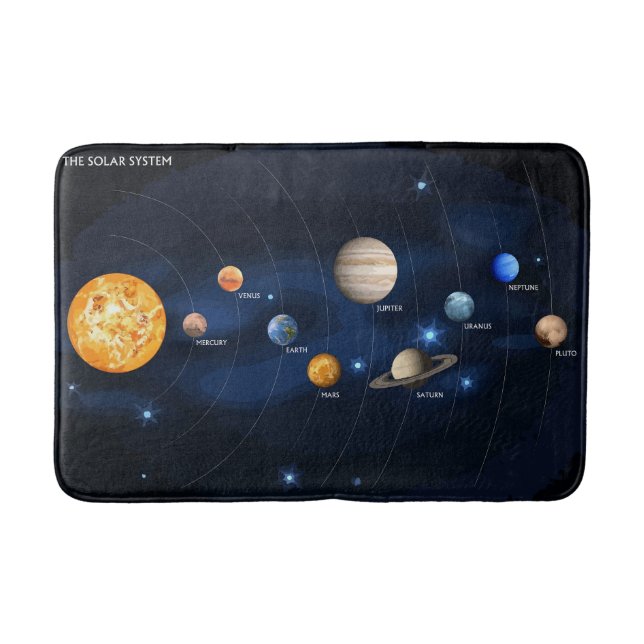 Solar System Planets Bath Mat (Front)