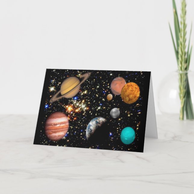 Solar System Planets Card (Front)