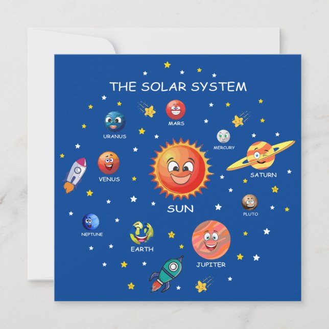 Solar System Planets card (Front)