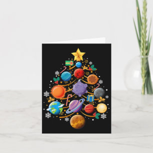 Solar System Planets Christmas Tree Astronomy Xmas Card