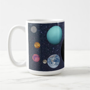 Solar system planets coffee mug