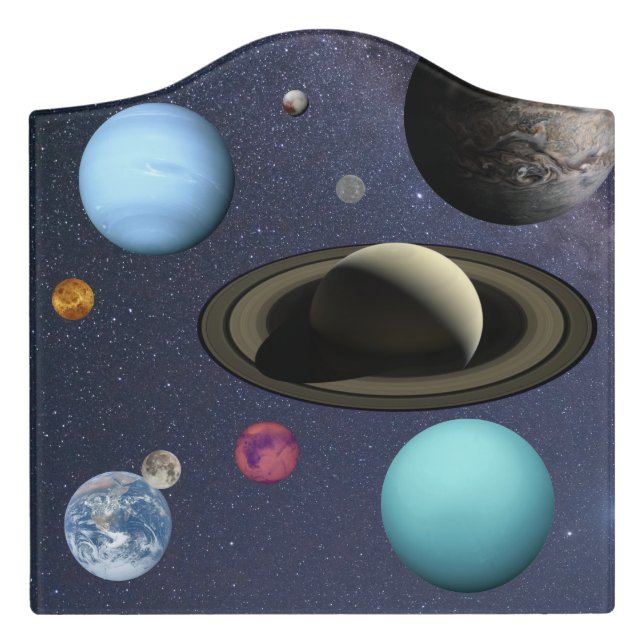 Solar system planets door sign (Large Crest Front)