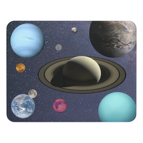 Solar system planets door sign