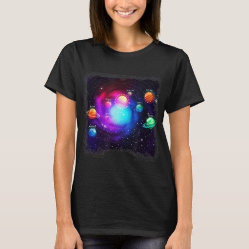Solar System Planets Earth Sun Astronomy Astronome T_Shirt