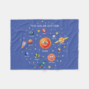 Solar System Planets Fleece Blanket