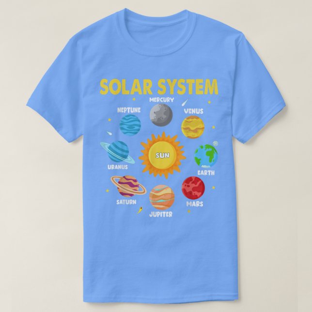 Solar System Planets For Kids Solar System Space S T-Shirt (Design Front)