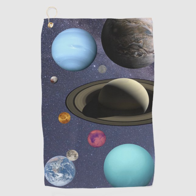 Solar system planets golf towel (Front)
