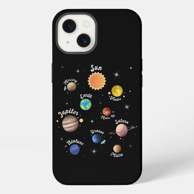 Solar System Planets Kids Knowledge Outer Space Ca Iphone Case (Back)