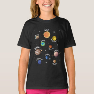 Solar System Planets Kids Knowledge Outer Space Ca T-Shirt