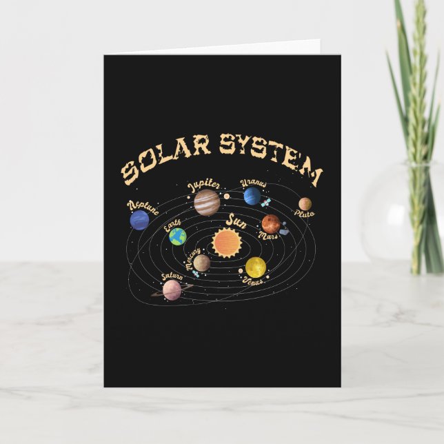 Solar System Planets Kids Knowledge Outer Space Card (Front)