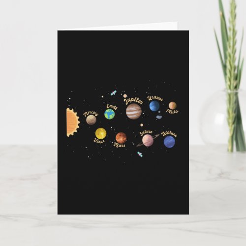 Solar System Planets Kids Knowledge Outer Space Card