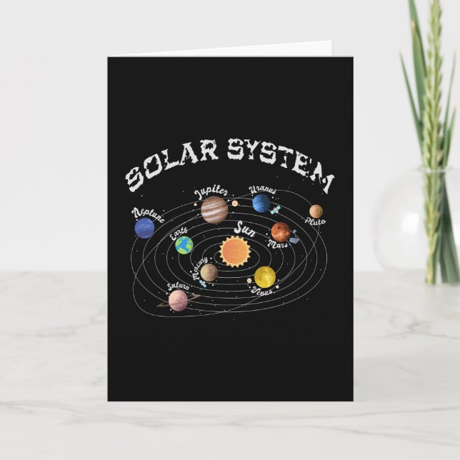 Solar System Planets Kids Knowledge Outer Space Card (Front)
