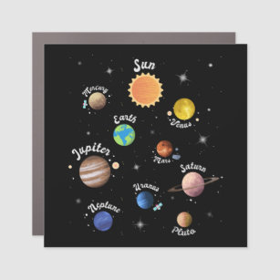 Solar System Planets Kids Knowledge Outer Space Cl Car Magnet